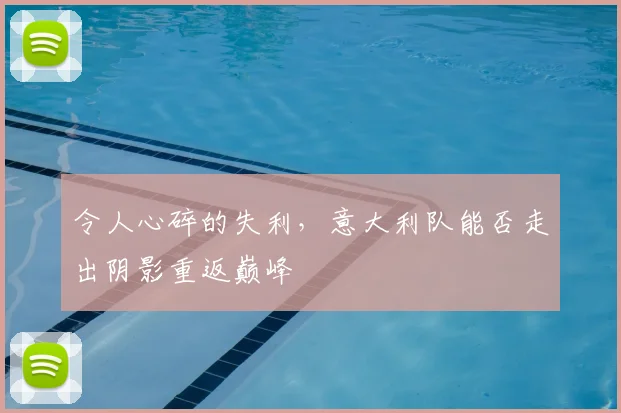 令人心碎的失利，意大利队能否走出阴影重返巅峰